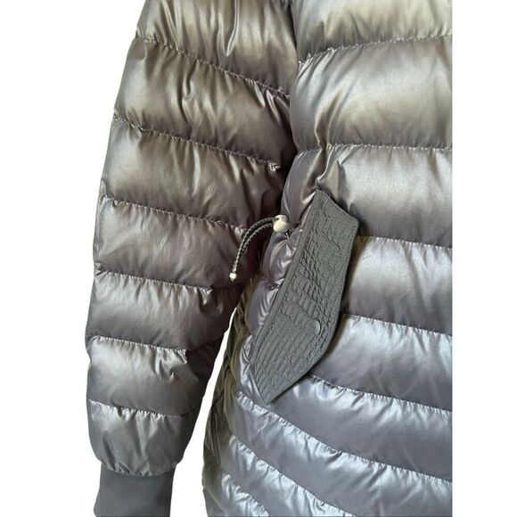 Athleta Snow Down Reversible Parka Jacket Black SIZE S Hooded Puffer - Picture 13 of 16